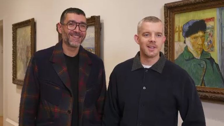 Talk Art podcast hosts Russell Tovey and Robert Diament