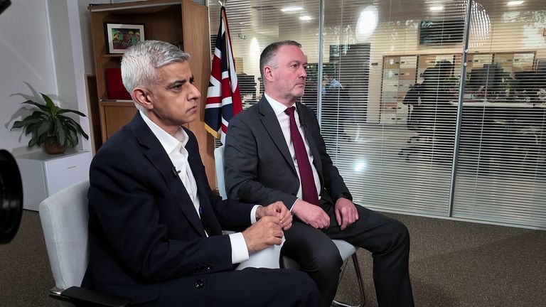 Sadiq Khan (left) and Steve Hunt