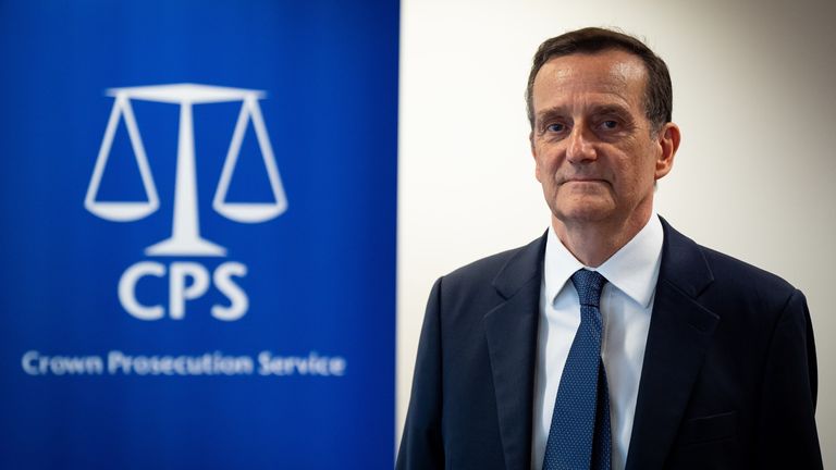 Stephen Parkinson is the DPP and was appointed by the attorney general, taking up the role in November 2023 . Pic: PA