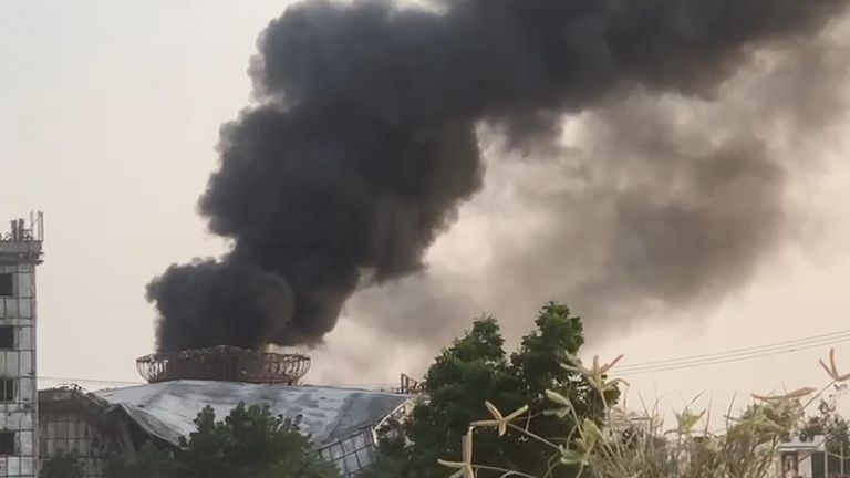 Smoke rises in Al Fashir, Sudan 