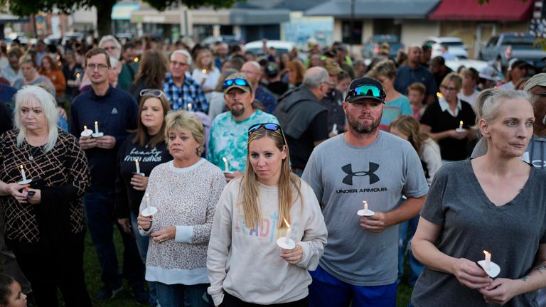 A candlelit vigil was held to honour the victims. Pic: AP