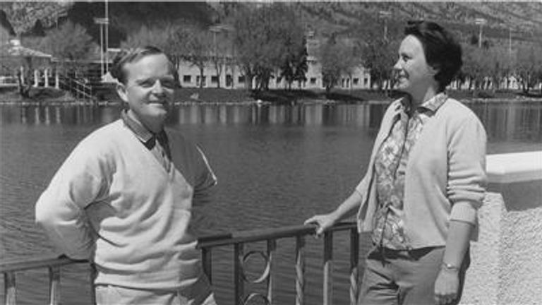 Truman Capote and Harper Lee in April 1963. Pic: AP/The Broadmoor Historic Collection