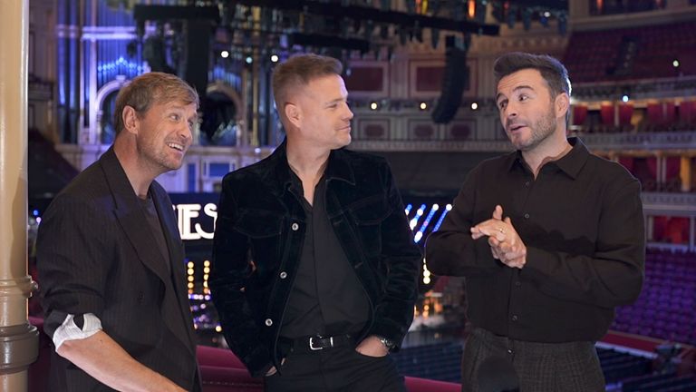 (L-R) Kian Egan, Nicky Bryne and Shane Filan say they are having 'the time of their lives' performing together again