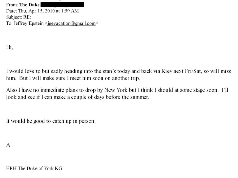 Newly Released Emails Show Andrew Suggested catch up With Jeffrey Newly Released Emails Show Andrew Suggested catch up With Jeffrey