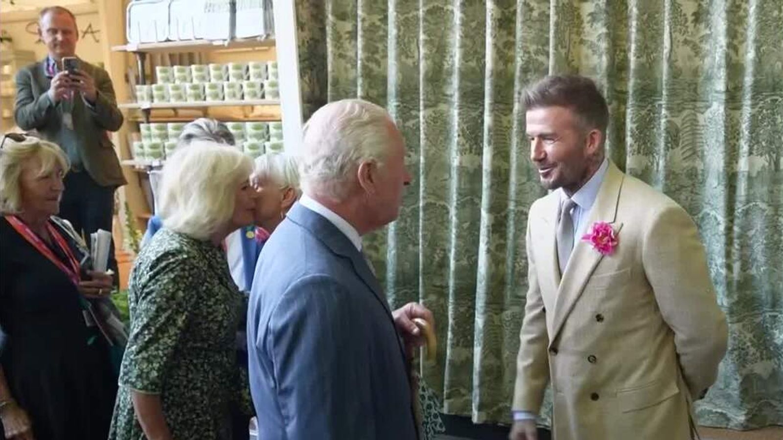 King Charles Knights Former England Captain David Beckham at Windsor Castle