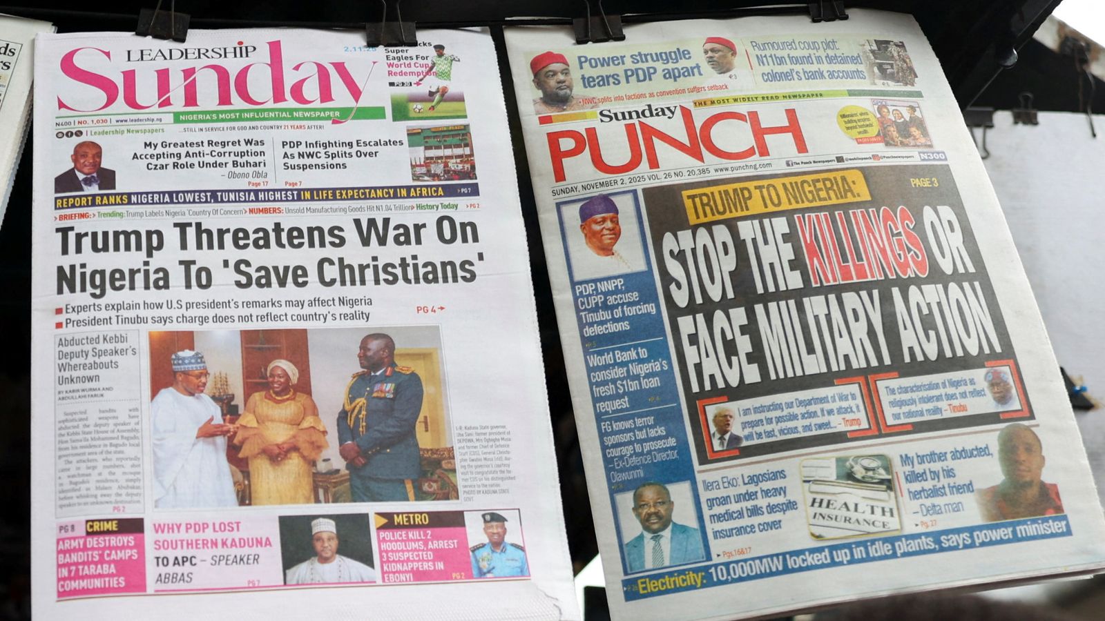 Donald Trump warns Nigeria that US troops or airstrikes 'could be' used ...