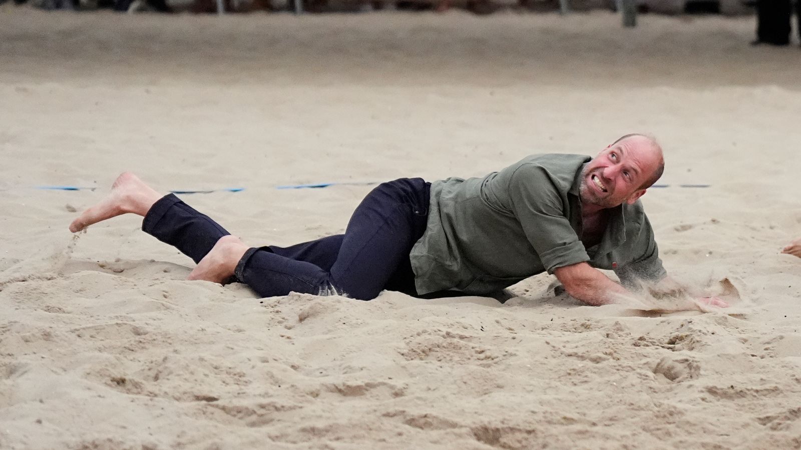 Prince William plays volleyball and football ahead of Brazil climate events