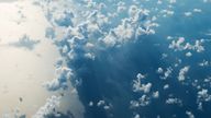 Aerial view of clouds over sea (iStock)