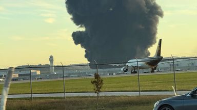 Seen from the departure airport after the accident. Photo: Brad Harvey/AP