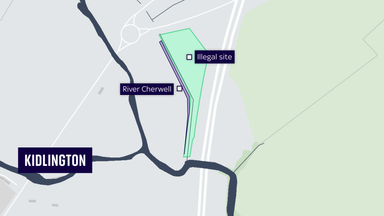 How a grassy Oxfordshire field became an illegal mountain of waste in just months – Sky News