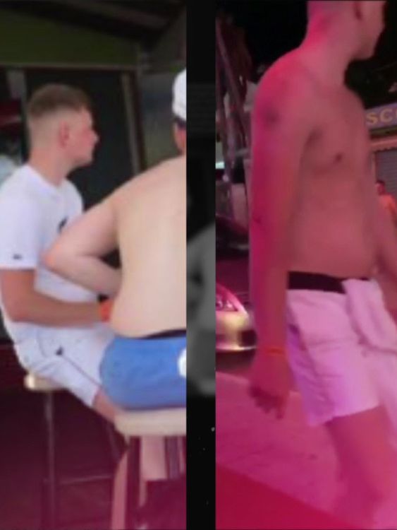 Composite showing Locke's shorts compared with attacker's shorts (R)