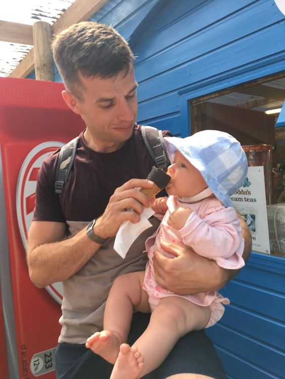 Matt Jeffery with his daughter