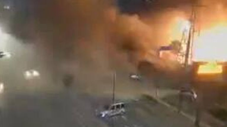 Moment of deadly fireworks explosion in Brazil