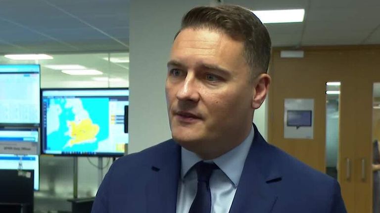 Health Secretary, Wes Streeting talks to press RE BMA strikes