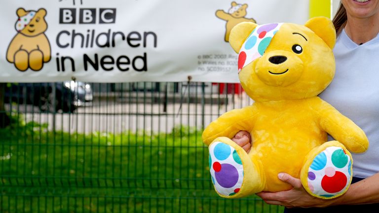Maskotka BBC Dzieci w potrzebie Pudsy. Zdjęcie: PA
