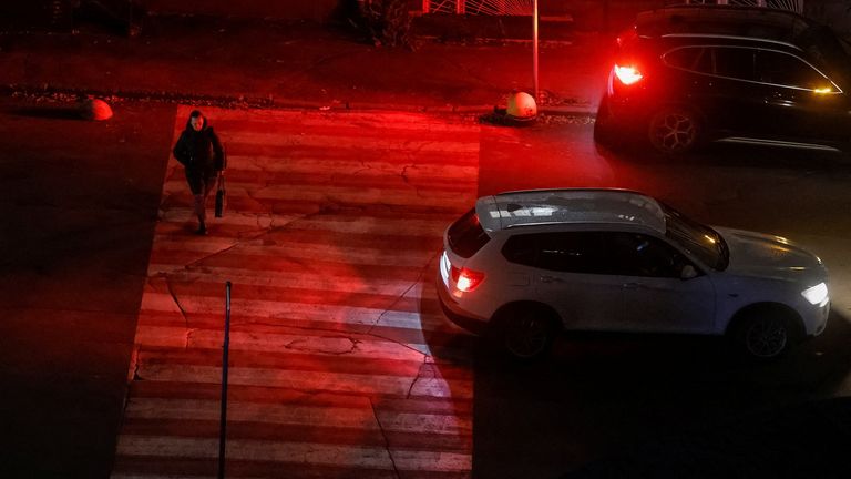 Blackout in Ukraine. Pic: Reuters