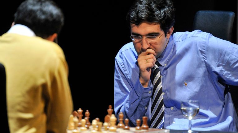 Vladimir Kramnik no campeonato mundial de 2008. Foto: Reuters
