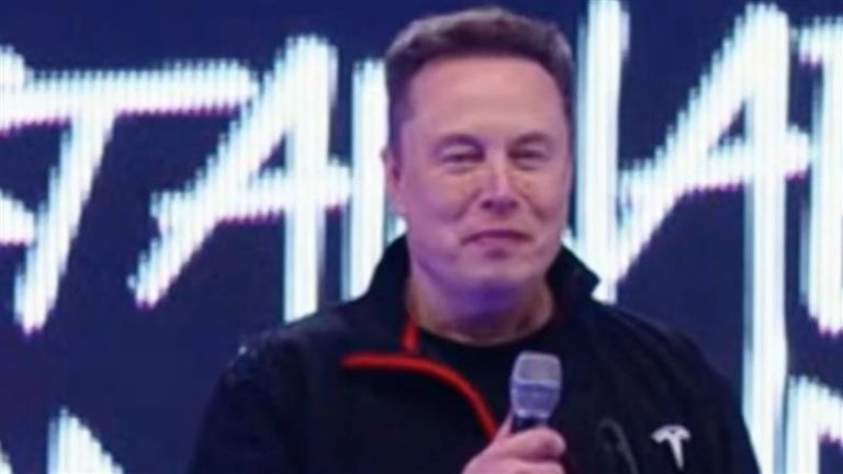 Elon Musk dances after a $1tn pay deal was approved by Tesla shareholders.