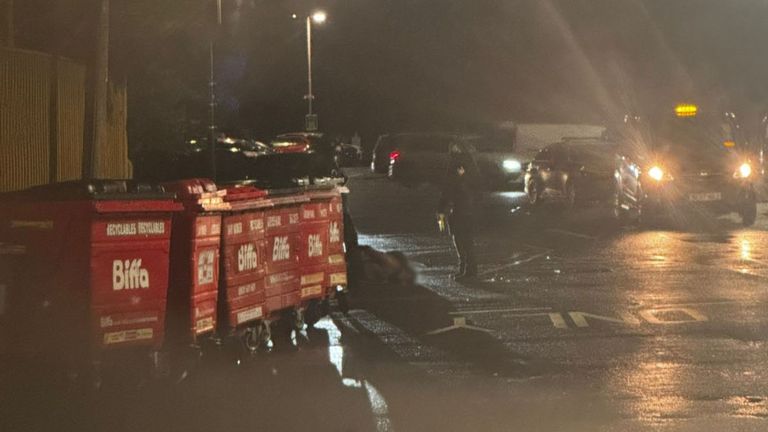 Moment of suspect's arrest 