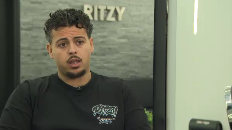 Ibrahim Wanas, the owner of Ritzy Barbers 