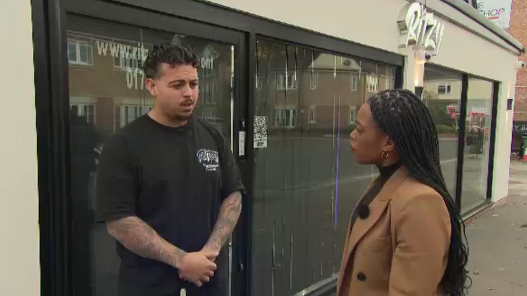 Mr Wanas told Freeman-Powell he is hoping his shop will act as a catalyst for change
