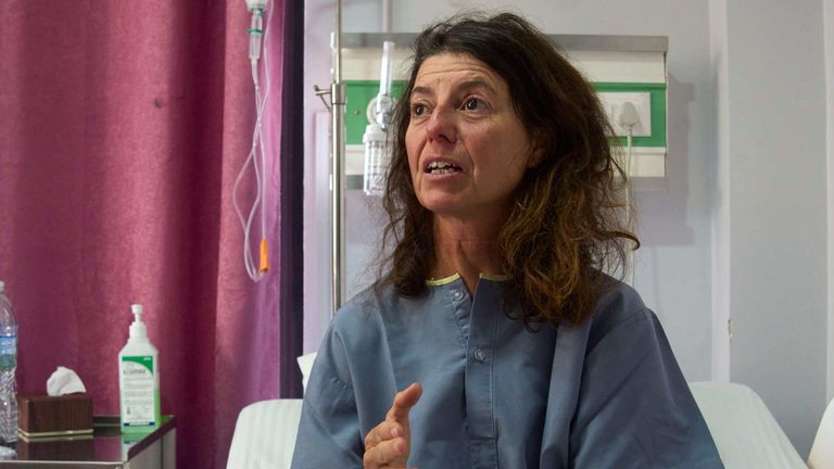 Isabelle Solange Thaon said her husband died in the avalanche. Pic: AP