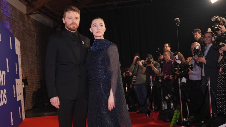Jack Lowden and Saoirse Ronan. Pic: PA