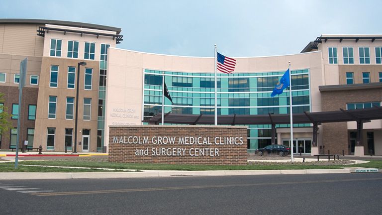 Several people fell ill and were taken to Malcolm Grow Medical Center on Thursday. File pic: Joint Base Andrews