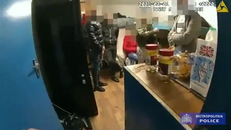 Police found eight victims - two women, five men and a 15-year-old boy - at the car wash. Pic: Met Police