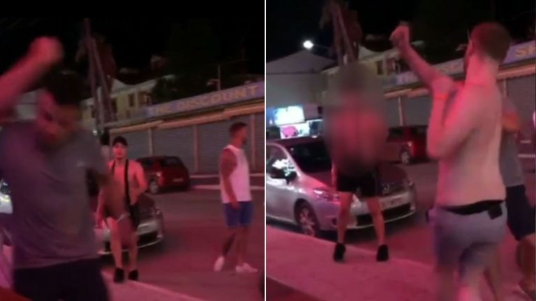 Matt was hit on the side of the head about a second before Brownsdon punched him