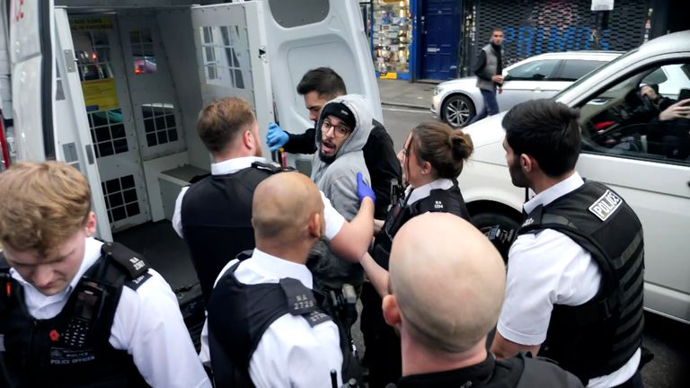 The moment Brahim Kaddour-Cherif was detained.