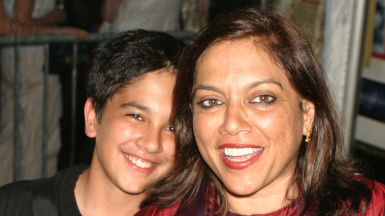 Mira Nair and Mamdani at the Ziegfeld Theater in New York City, 2004. Pic: Henry McGee/MediaPunch/IPX