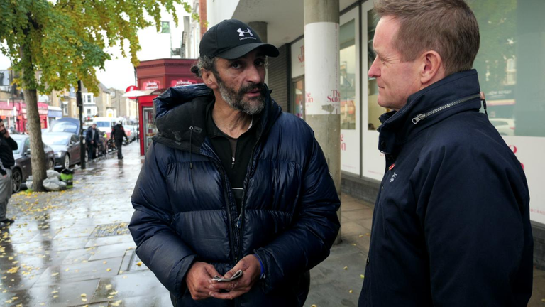 Nadjib (L) told Sky's Tom Parmenter he had been looking out for the offender