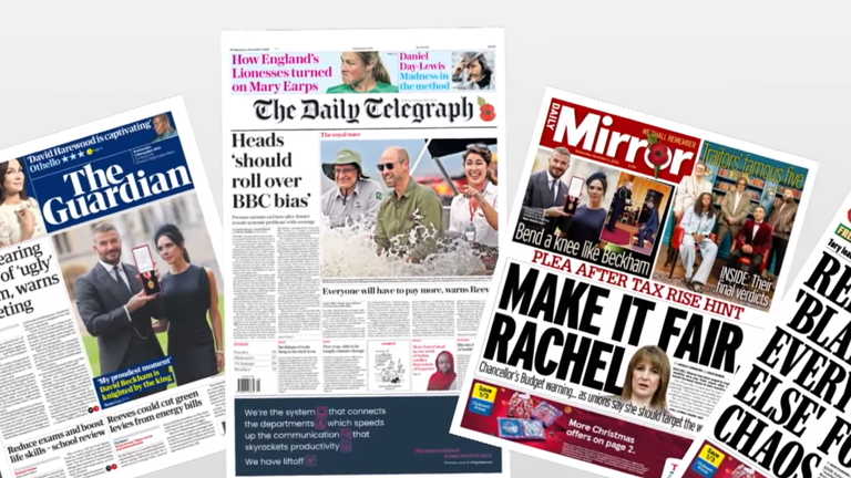 Wednesday's front pages