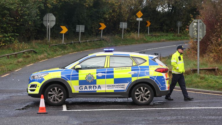 Police at the scene of the crash. Pic: PA                                                                                      