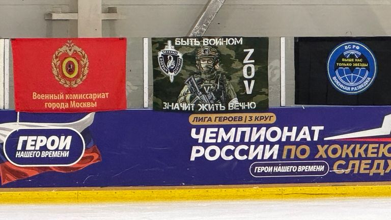 'To be a soldier, means to live forever,' says this poster at the event