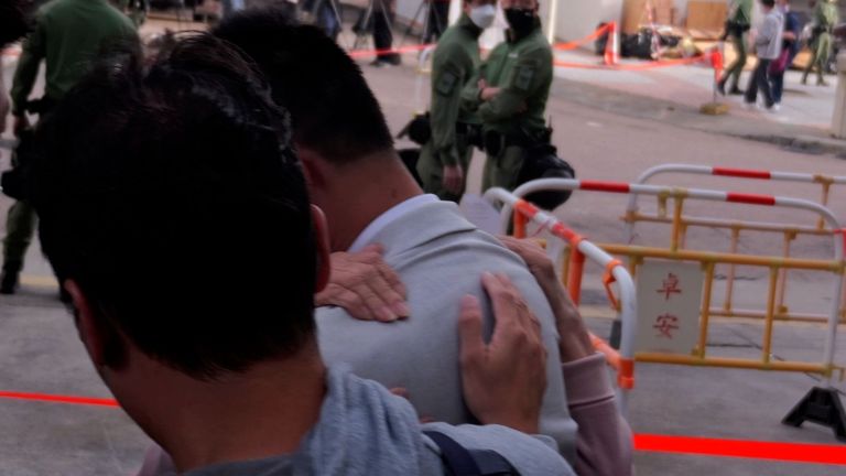 The community is coming together in their grief, hugging and supporting each other