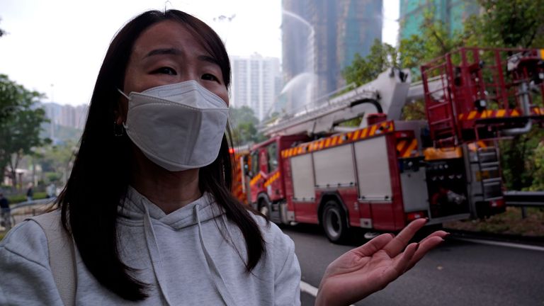 A woman said many were angry about the construction company