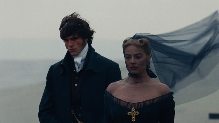 Jacob Elordi as Heathcliff and Margot Robbie as Catherine Earnshaw in Wuthering Heights. Pic: Warner Bros. Pictures
