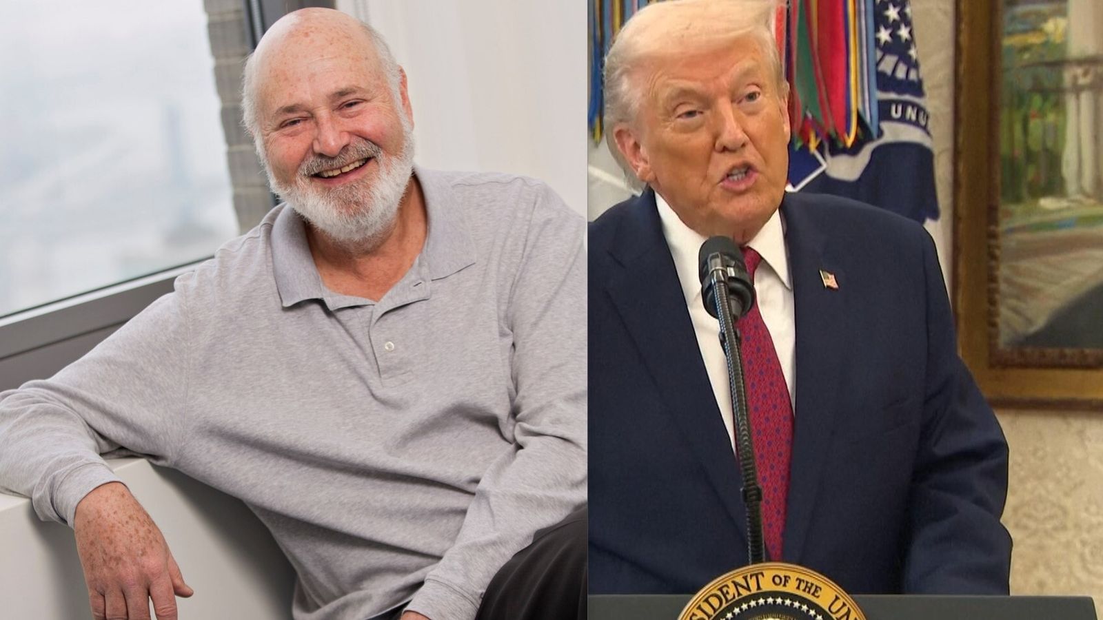 Rob Rajnyr Trump doubles down on Rob Reiner attack after criticism of social media ...