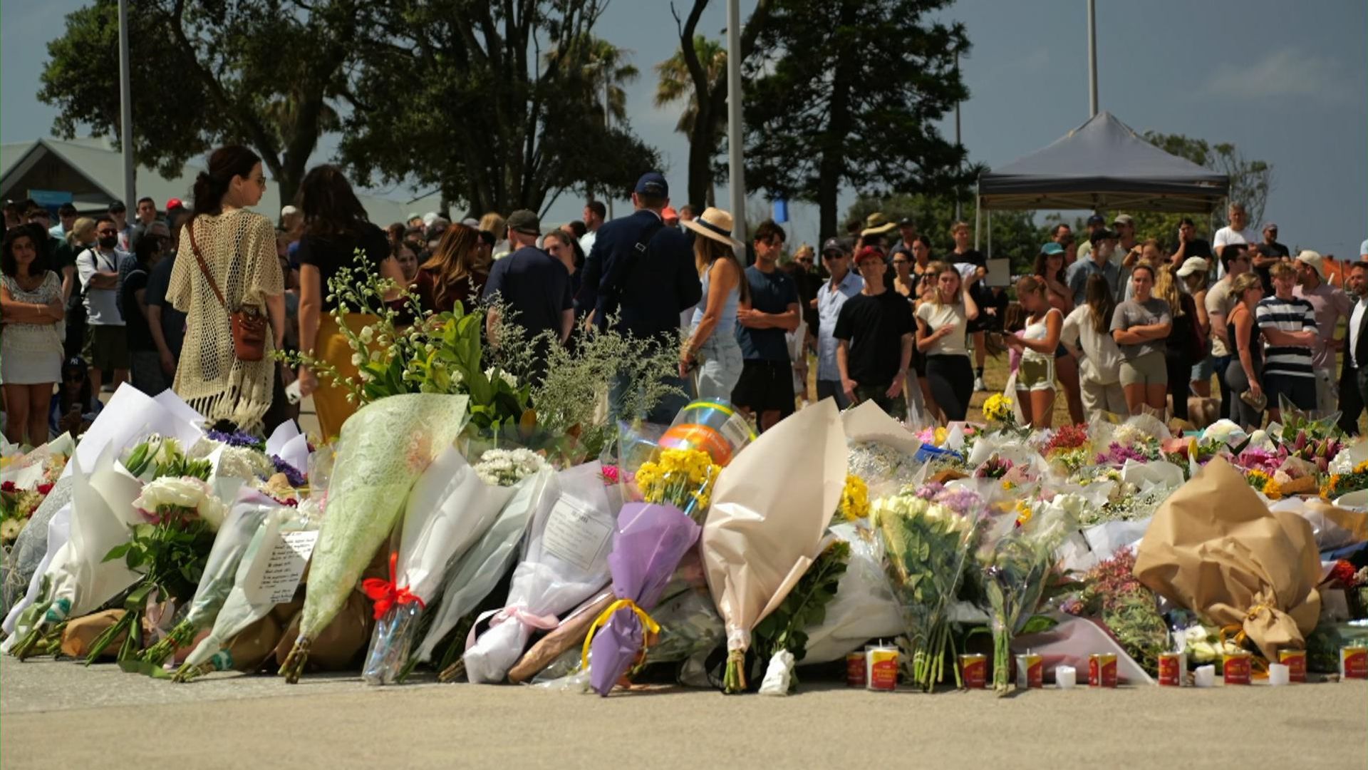 'Utter panic and chaos': Site of celebration at Bondi Beach is now a memorial to a siege