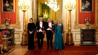 The royals hosted the German president and his wife at the state banquet. Pic: PA