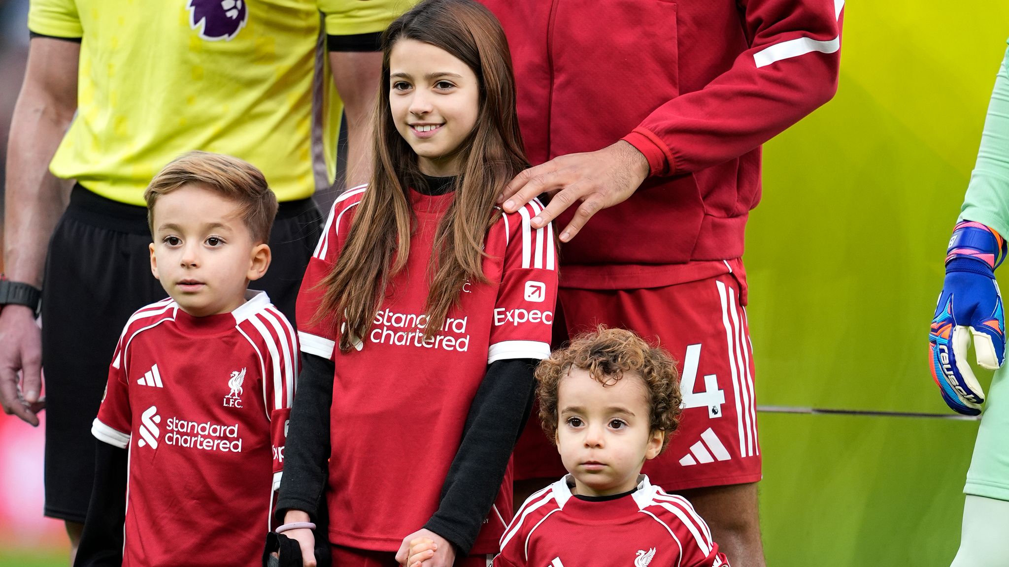 Diogo Jota's sons join mascots at Anfield as star's former clubs pay tribute | UK News | Sky News