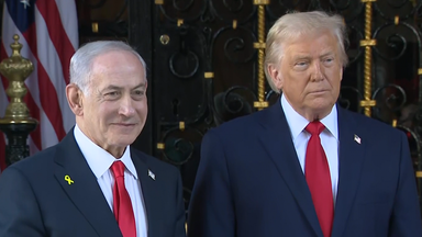 It's been a shocking two days of Trump diplomacy – but how much was dramatic hot air? , world News 1 Mr Trump and Benjamin Netanyahu speak outside Mar-a-Lago