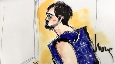 Nick Reiner appears in court for the first time on murder charges in this courtroom sketch. Photo: Reuters/Mona Edwards