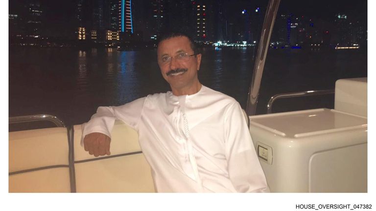 A picture of Sultan Ahmed Bin Sulayem released from the Epstein files. Pic: @OversightDems