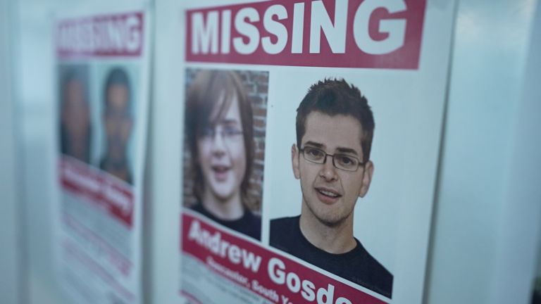 Andrew Gosden's family have never given up hope of finding him