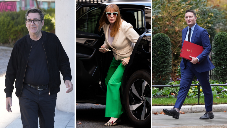 Andy Burnham, Angela Rayner and Wes Streeting are all considered potential frontrunners in any race to replace Sir Keir Starmer. Pic: PA