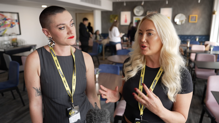 True crime podcasters Annie Robinson and Beth Kent