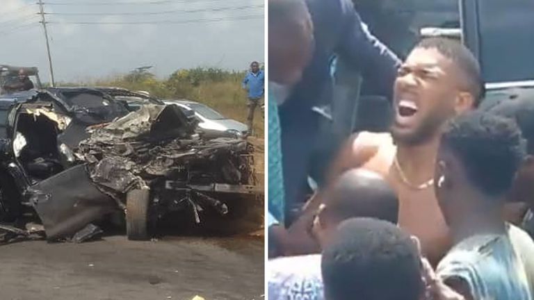 Anthony Joshua injured in car crash in Nigeria that has left two other  people dead | World News | Sky News